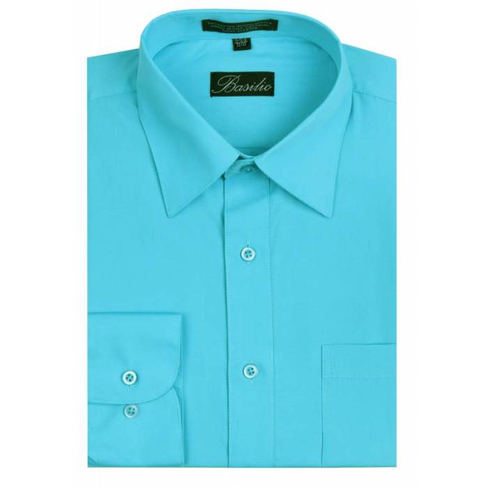 Mens turquoise dress shirt