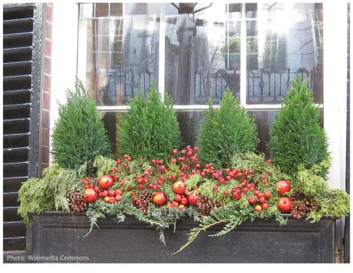 Christmas decorations window outdoor box boxes holiday winter diy windows ideas decorating windowbox modern guest post planter outside greens spirit