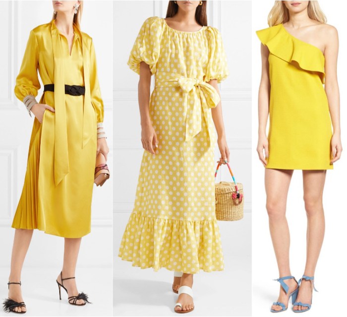 Best color shoes to wear with yellow dress