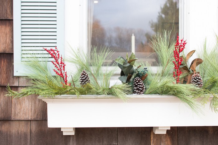 How to decorate window boxes for christmas