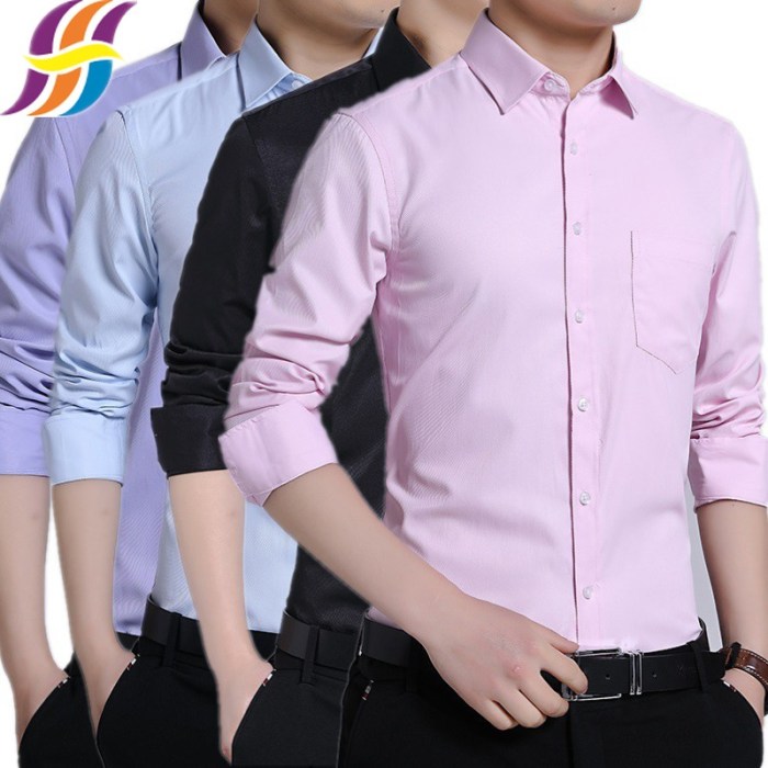 Men's 100 percent cotton dress shirts