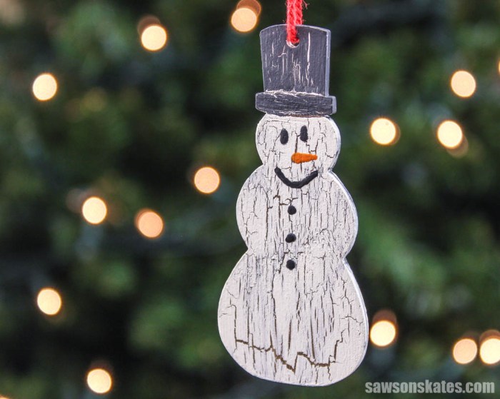 How to make wooden snowman decoration