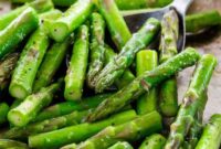 Asparagus spears balsamic oursaltykitchen casserole dish marinade allows caramelize