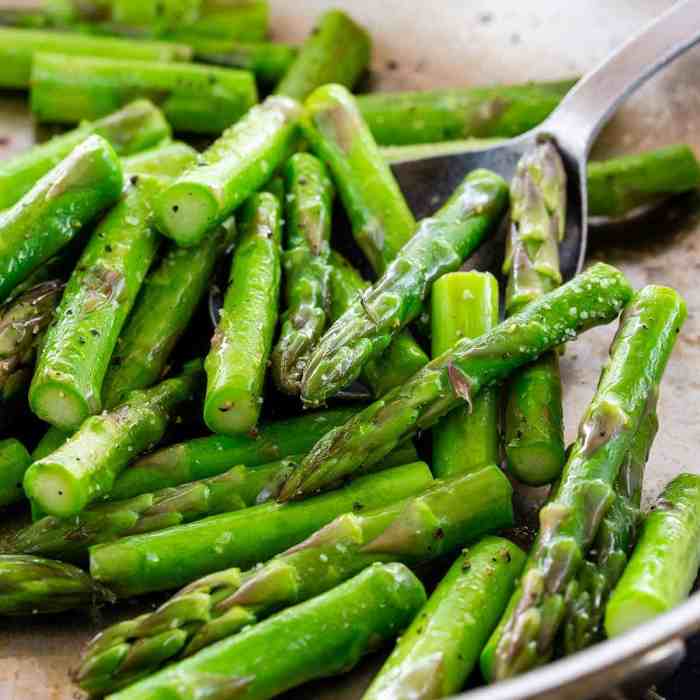 Asparagus spears balsamic oursaltykitchen casserole dish marinade allows caramelize