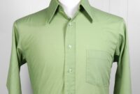 Sage green dress shirt men