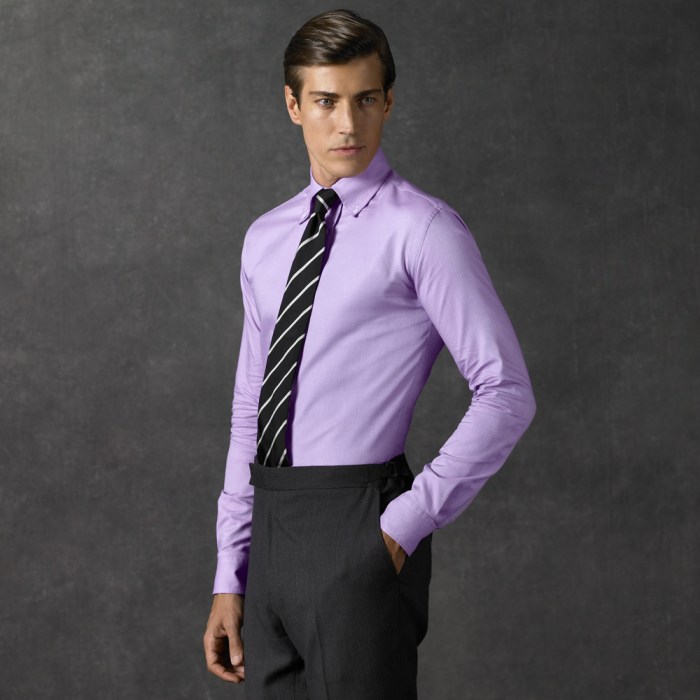 Lavender dress shirt for men